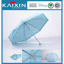 Складной зонтик с голубым цветом